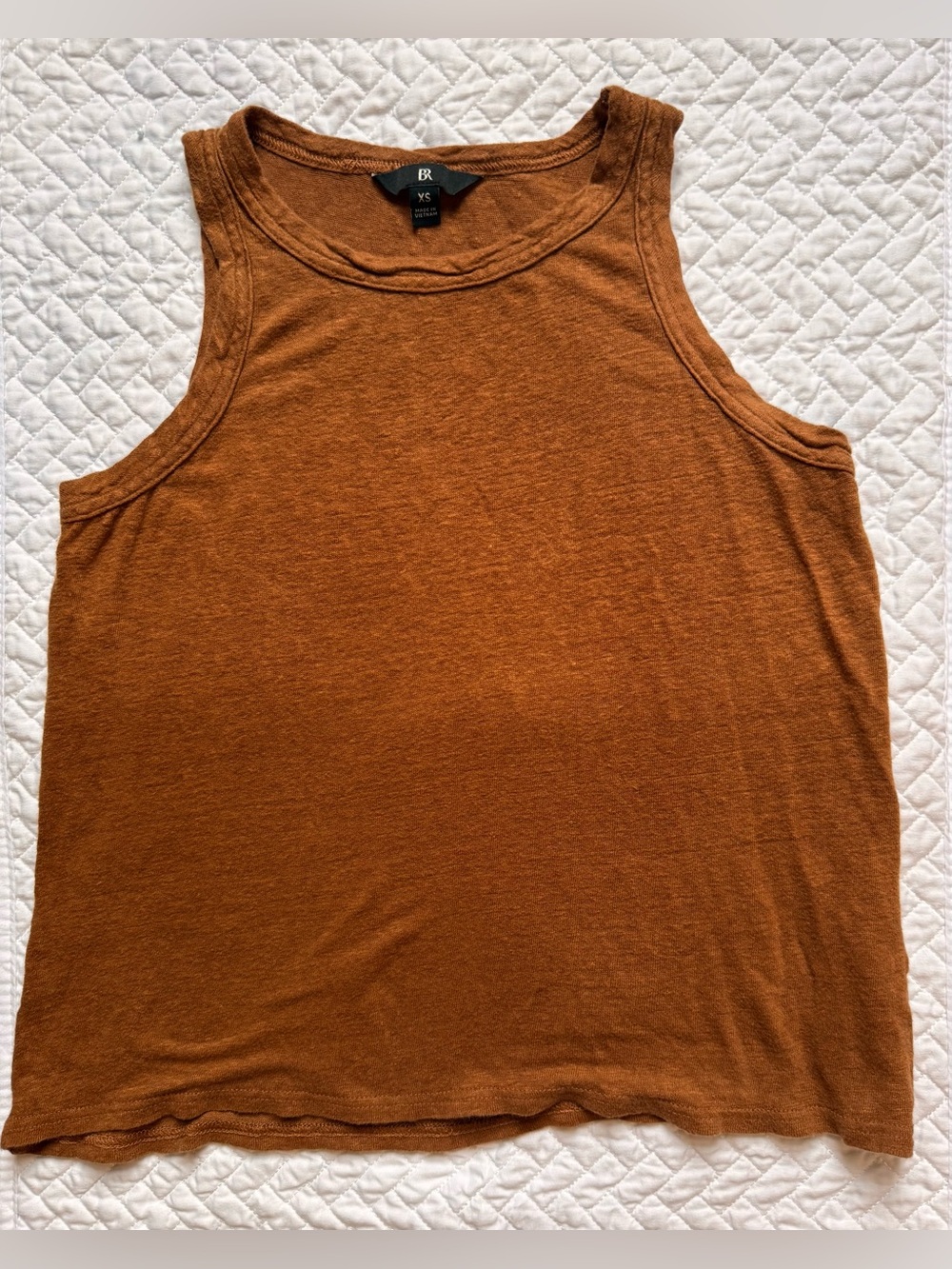 Banana Republic 100% Linen Rust Brown Sleeveless Top